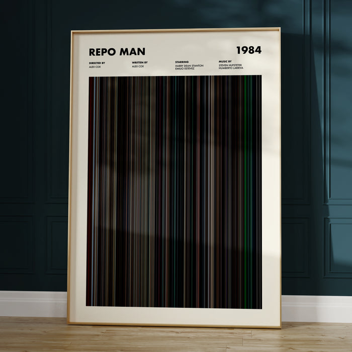 Repo Man Movie Barcode Poster