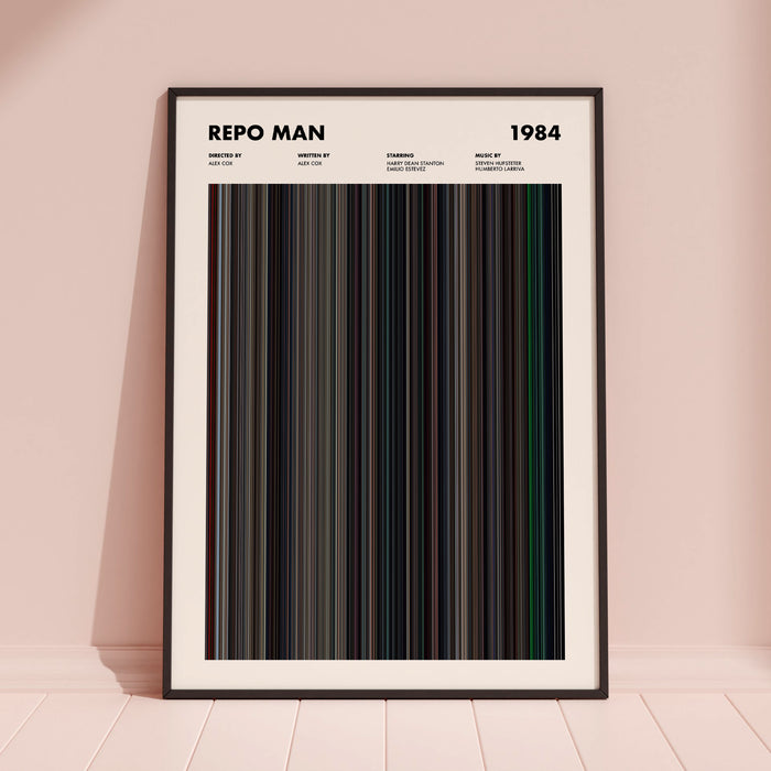 Repo Man Movie Barcode Poster