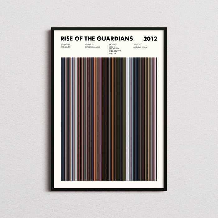 Rise of the Guardians Movie Barcode Poster