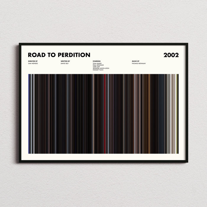 Road To Perdition Movie Barcode Poster