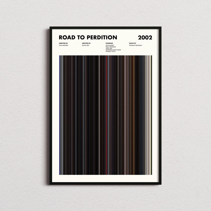 Road To Perdition Movie Barcode Poster