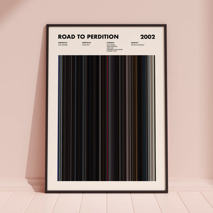 Road To Perdition Movie Barcode Poster