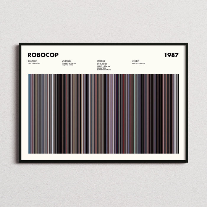 Robocop 1987 Movie Barcode Movie Barcode Poster