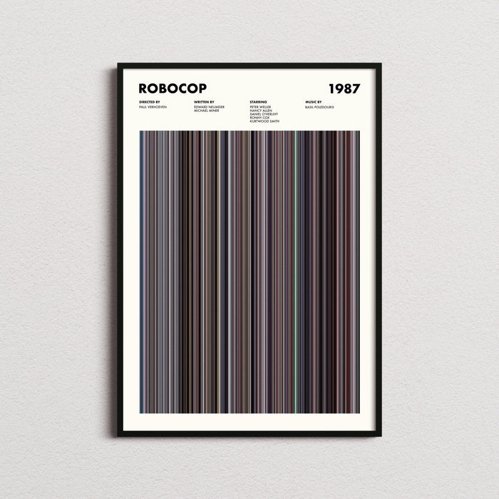 Robocop 1987 Movie Barcode Movie Barcode Poster