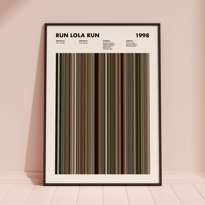 Run Lola Run Movie Barcode Movie Barcode Poster
