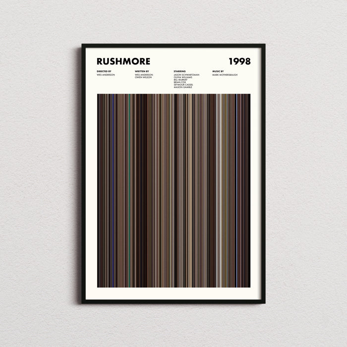 Rushmore Movie Barcode Poster