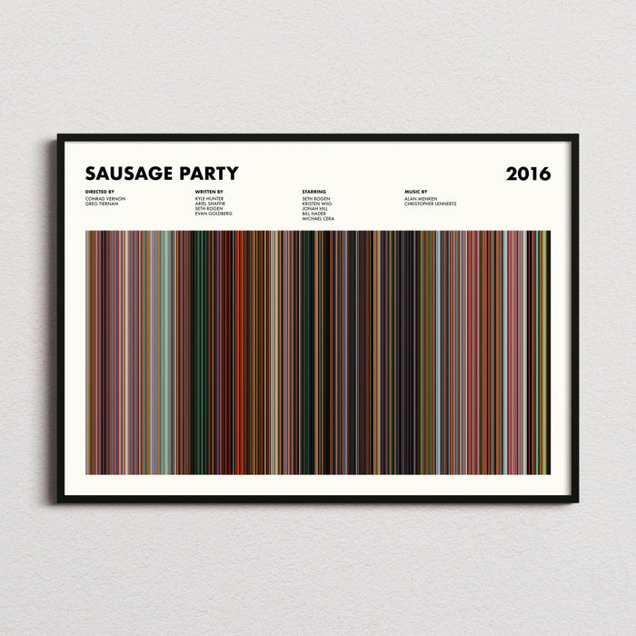 Sausage Party Movie Barcode Poster