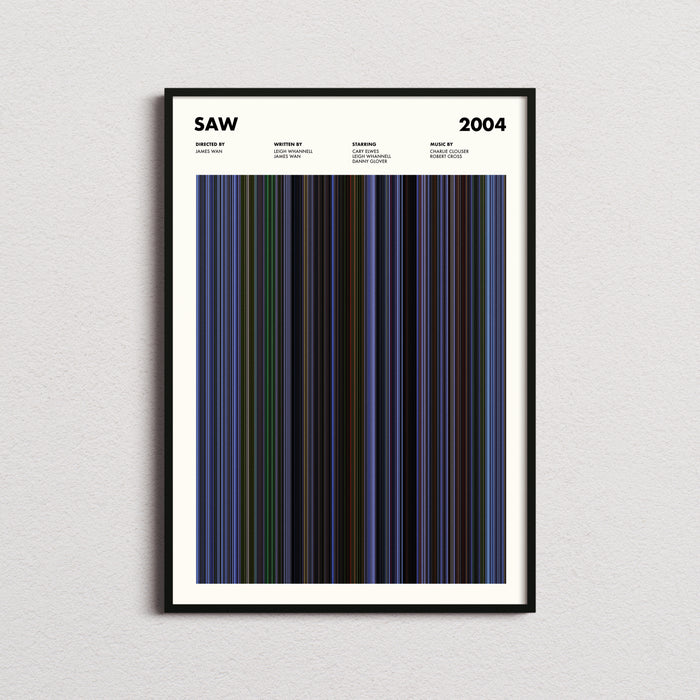 Saw Movie Barcode Poster