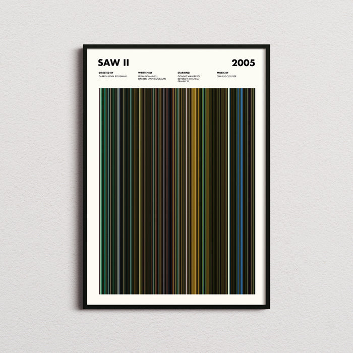 Saw 2 Movie Barcode Poster