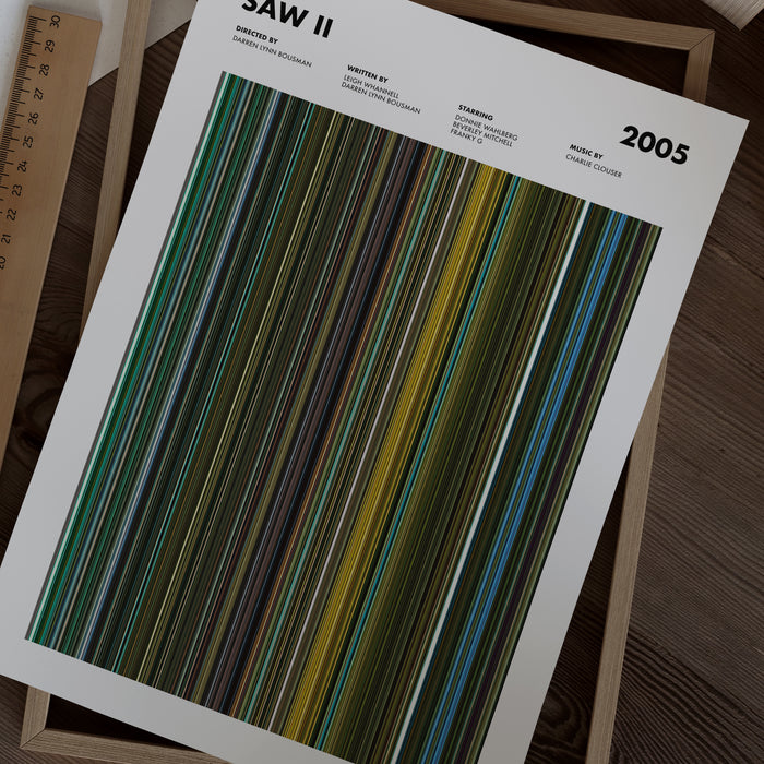 Saw 2 Movie Barcode Poster