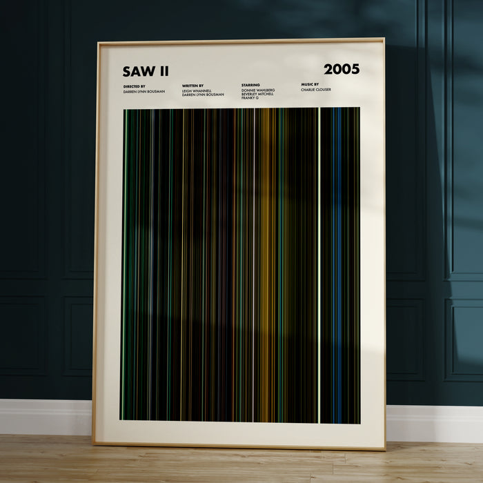Saw 2 Movie Barcode Poster