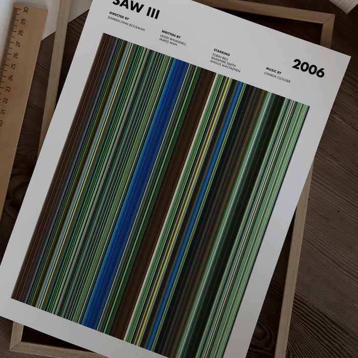 Saw III Movie Barcode Poster