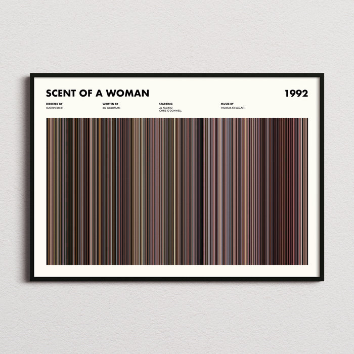 Scent of a Woman Movie Barcode Poster