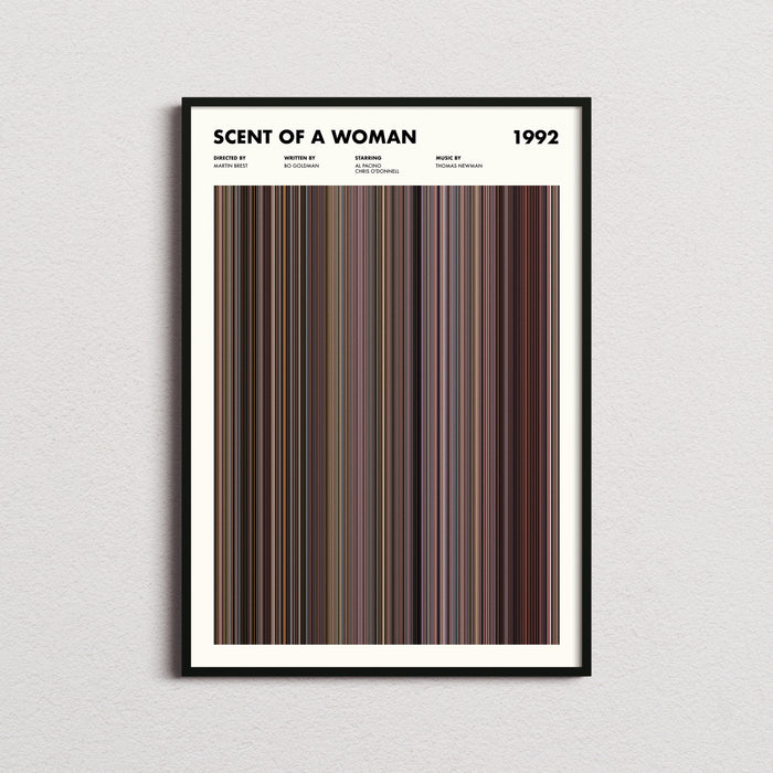 Scent of a Woman Movie Barcode Poster