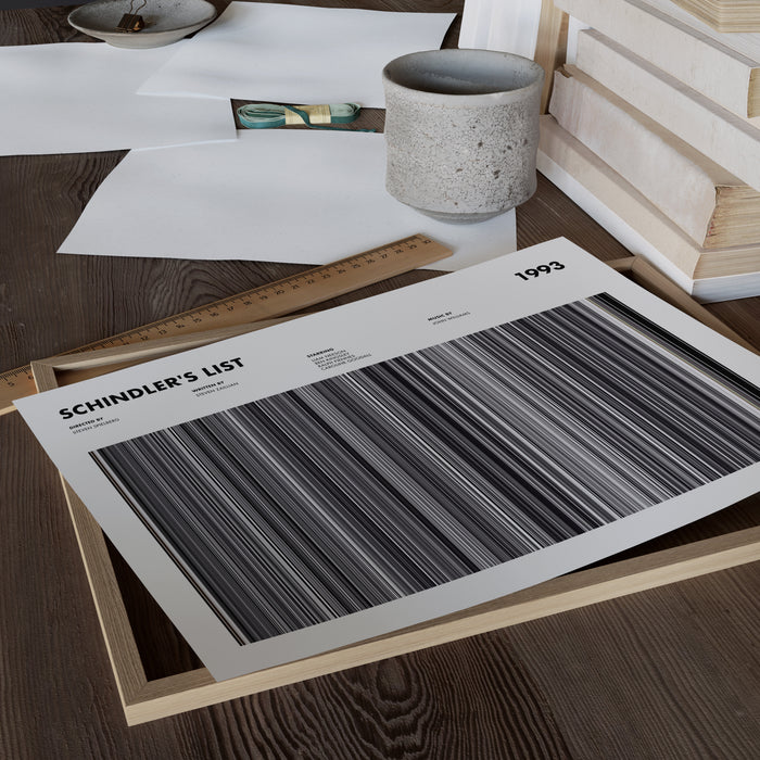 Schindlers List Movie Barcode Poster