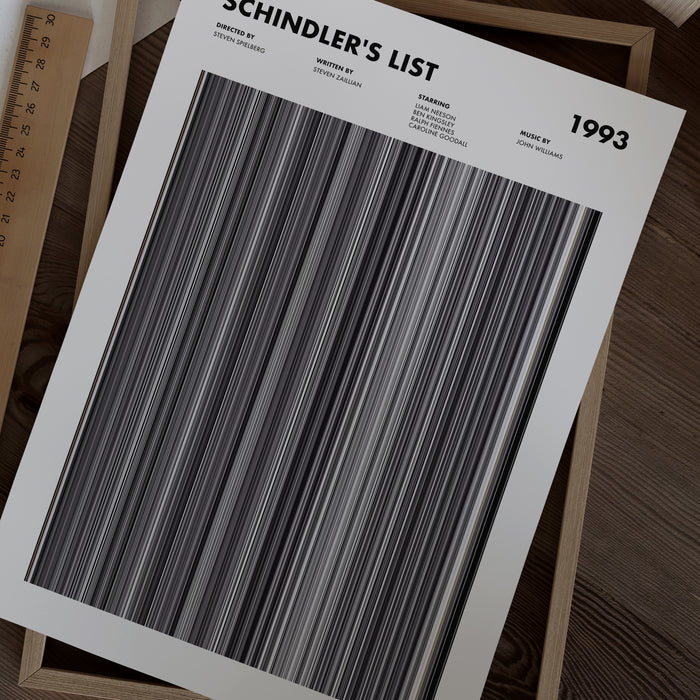 Schindlers List Movie Barcode Poster