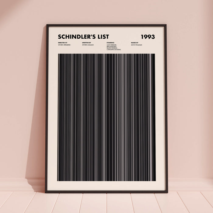 Schindlers List Movie Barcode Poster