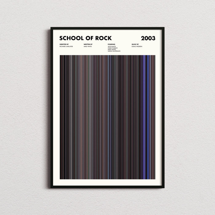 School of Rock Movie Barcode Poster