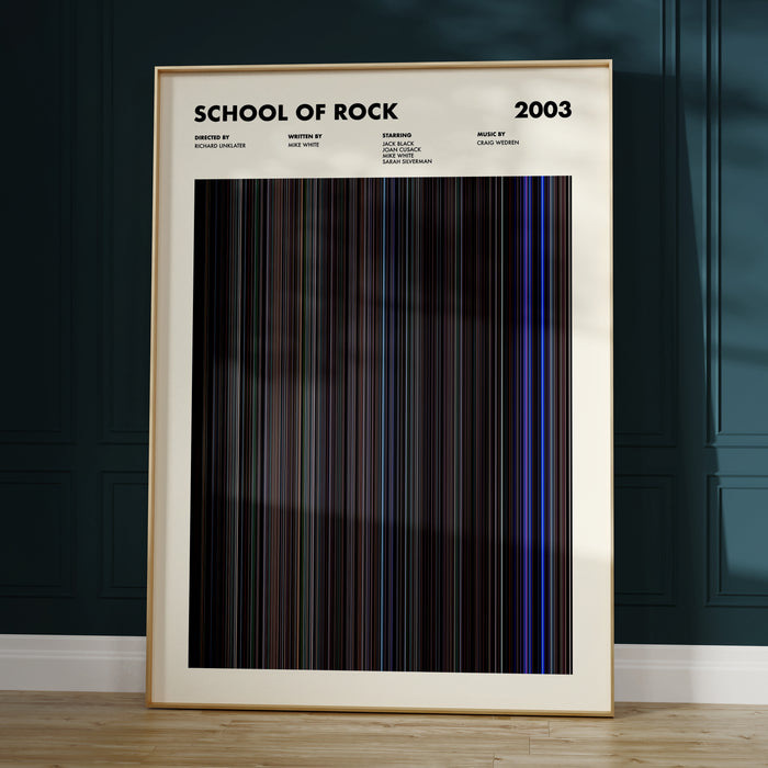 School of Rock Movie Barcode Poster