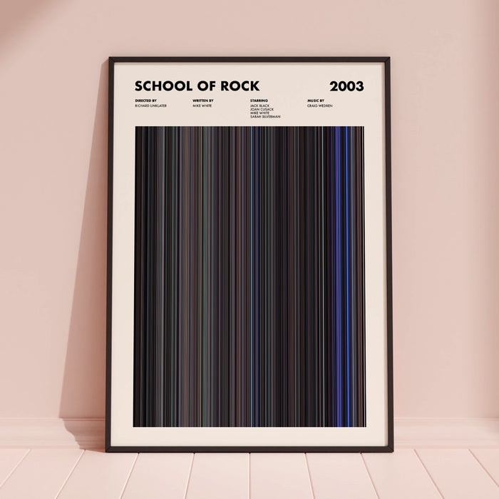School of Rock Movie Barcode Poster