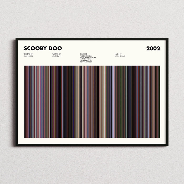 Scooby Doo Movie Barcode Poster