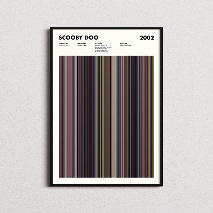 Scooby Doo Movie Barcode Poster