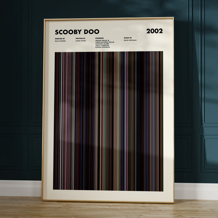 Scooby Doo Movie Barcode Poster