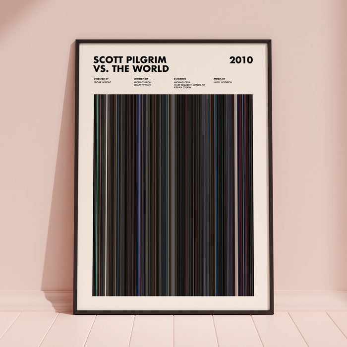 Scott Pilgrim vs The World Movie Barcode Poster