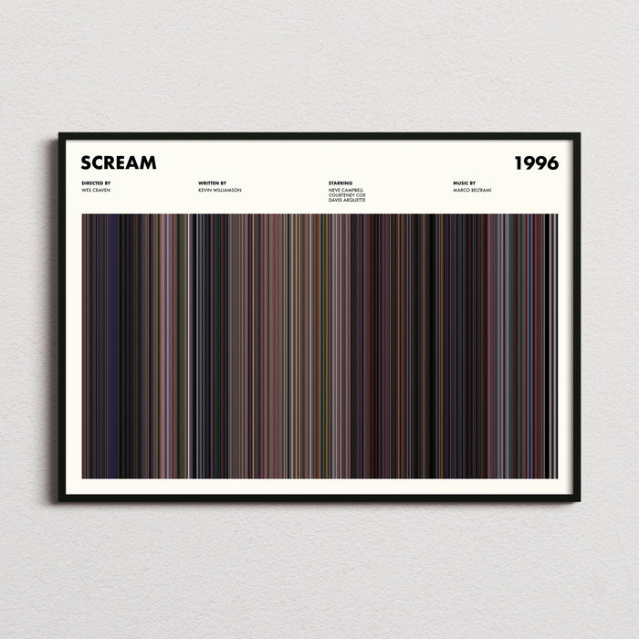 Scream Movie Barcode Poster