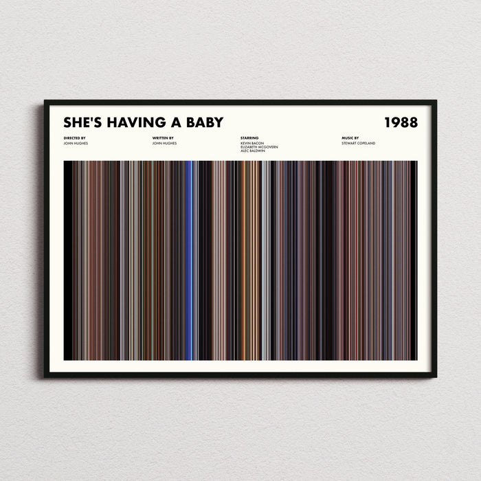 She's Having A Baby Movie Barcode Poster