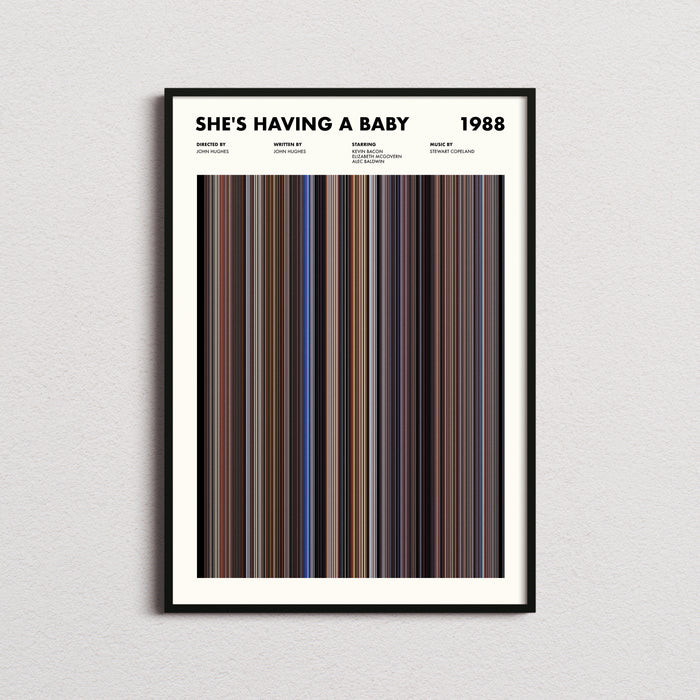 She's Having A Baby Movie Barcode Poster