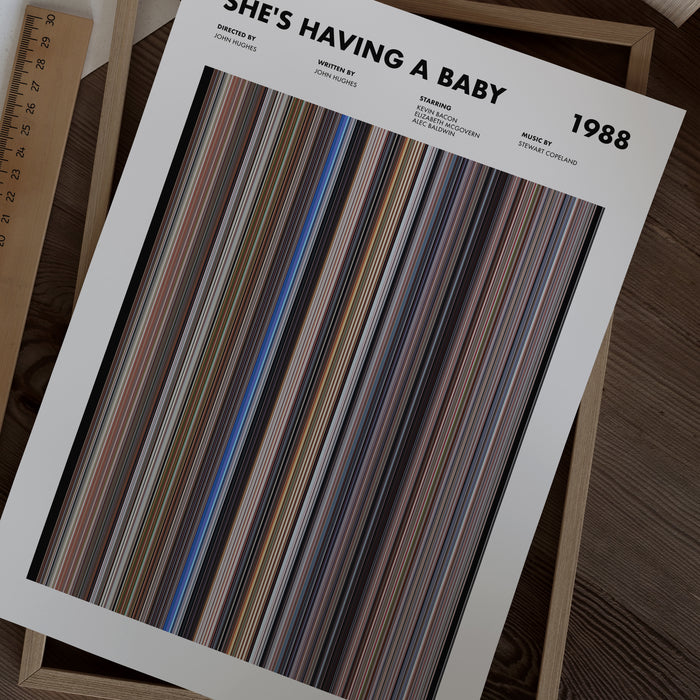 She's Having A Baby Movie Barcode Poster