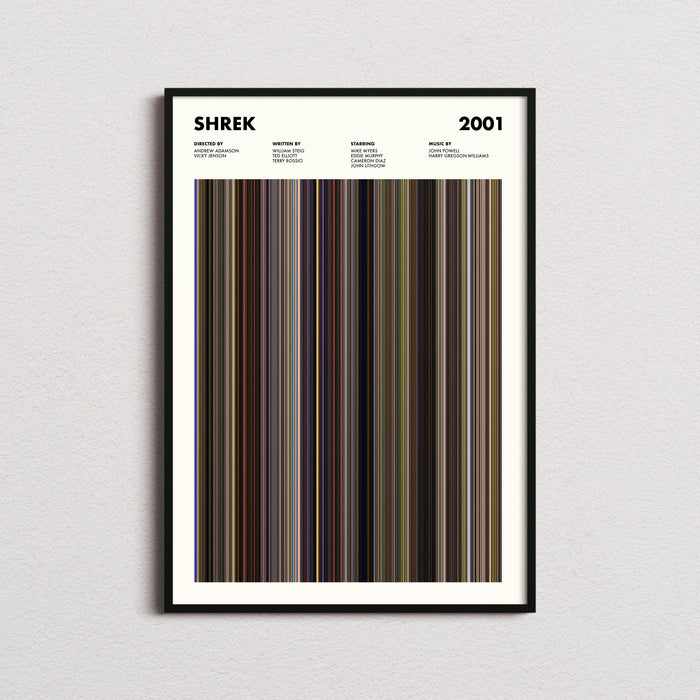 Shrek Movie Barcode Poster