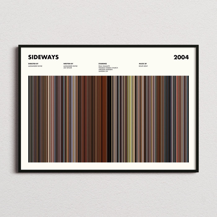 Sideways Movie Barcode Poster