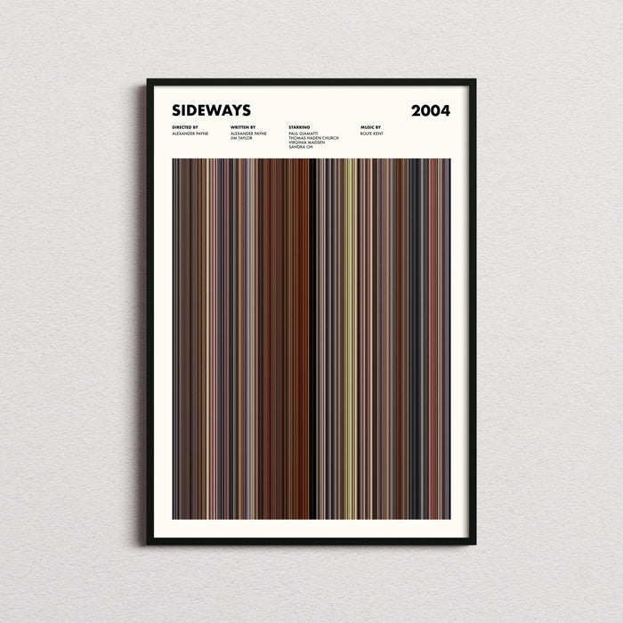 Sideways Movie Barcode Poster
