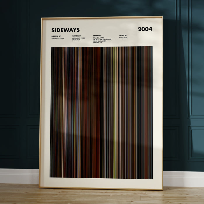 Sideways Movie Barcode Poster