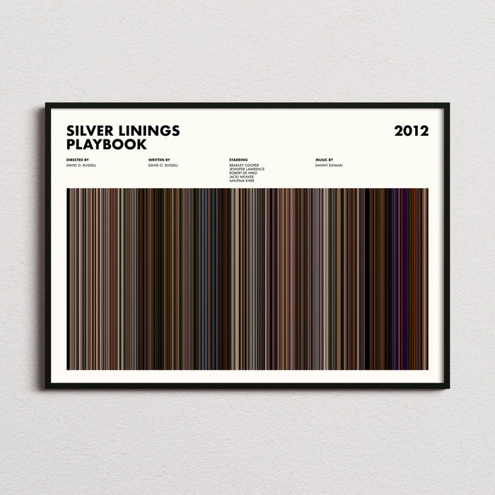 Silver Linings Playbook Movie Barcode Poster