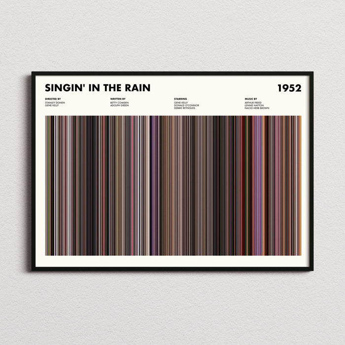 Singin' In The Rain Movie Barcode Poster