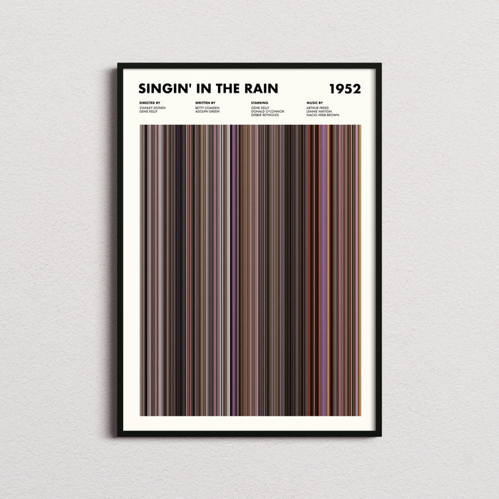 Singin' In The Rain Movie Barcode Poster