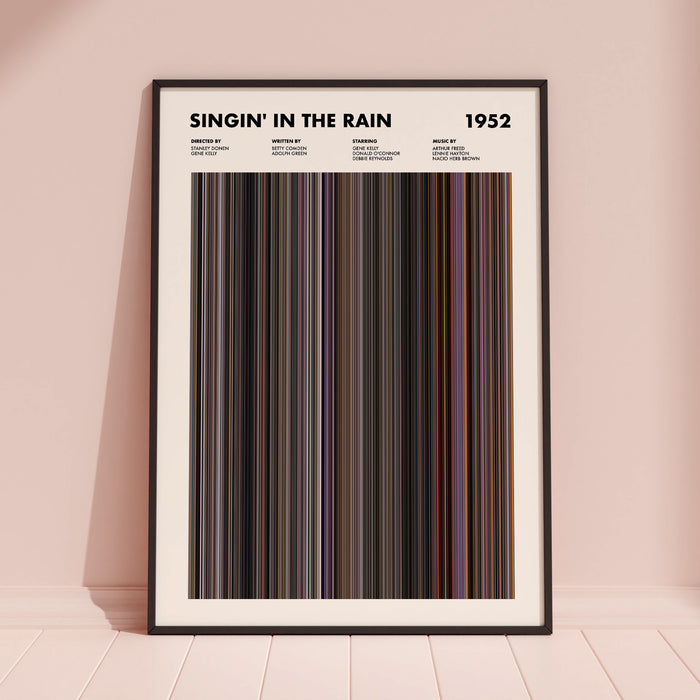 Singin' In The Rain Movie Barcode Poster