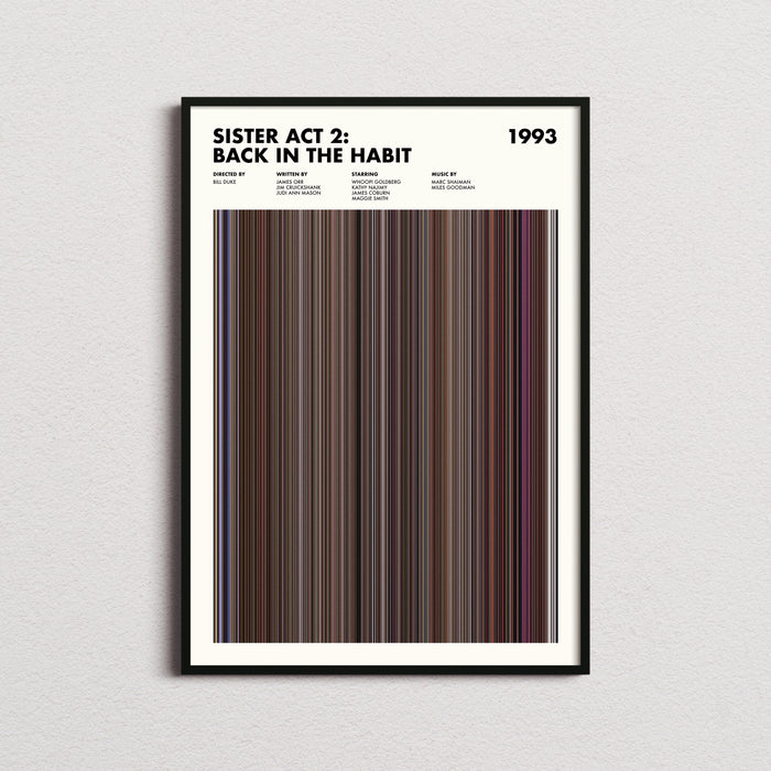 Sister Act 2: Back in the Habit Movie Barcode Poster