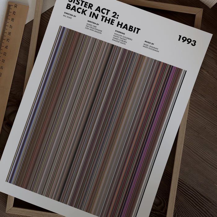 Sister Act 2: Back in the Habit Movie Barcode Poster