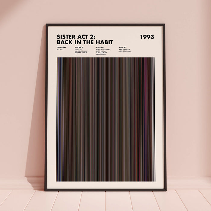 Sister Act 2: Back in the Habit Movie Barcode Poster