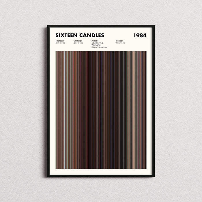 Sixteen Candles Movie Barcode Poster