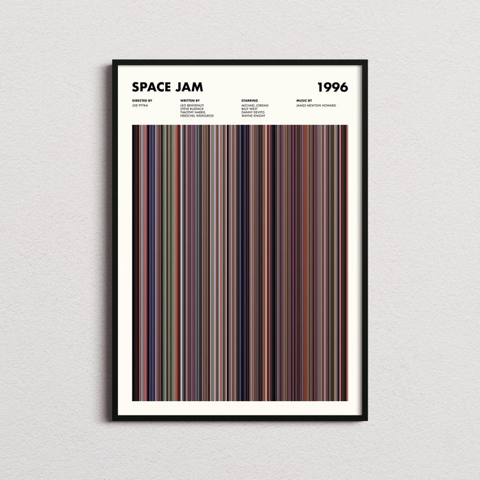 Space Jam Movie Barcode Poster