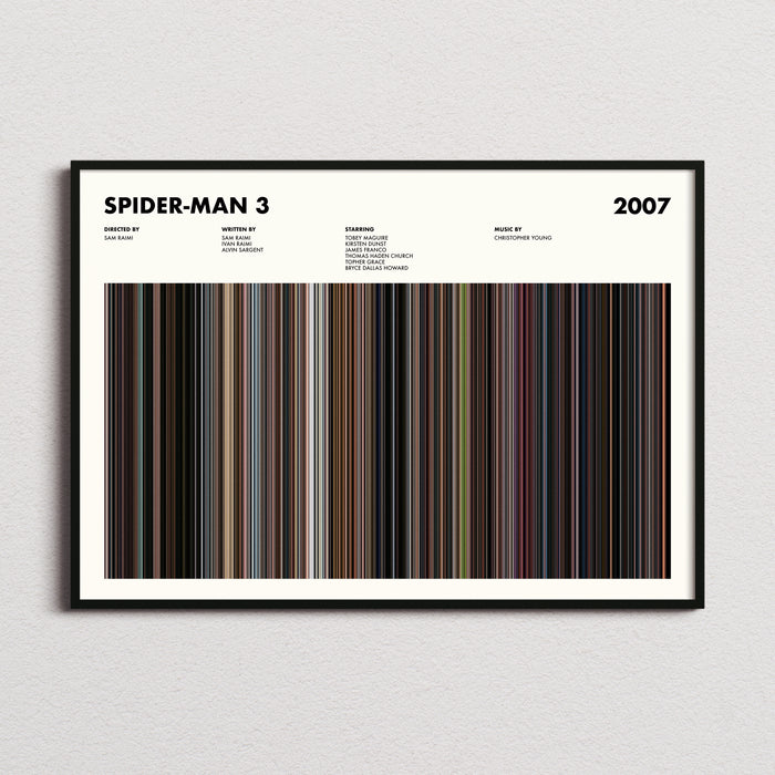Spider-Man 3 Movie Barcode Movie Barcode Poster
