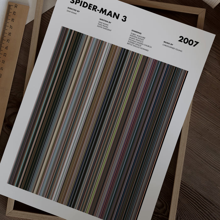 Spider-Man 3 Movie Barcode Movie Barcode Poster