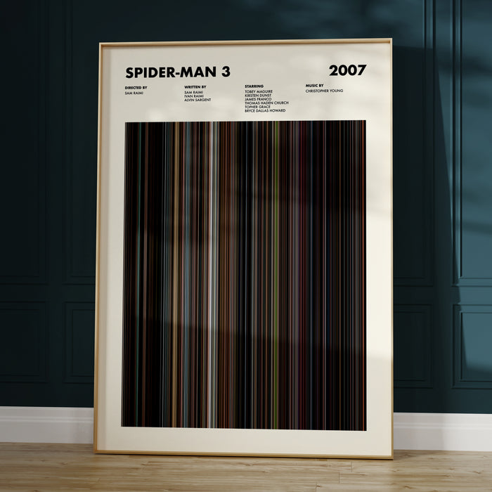 Spider-Man 3 Movie Barcode Movie Barcode Poster