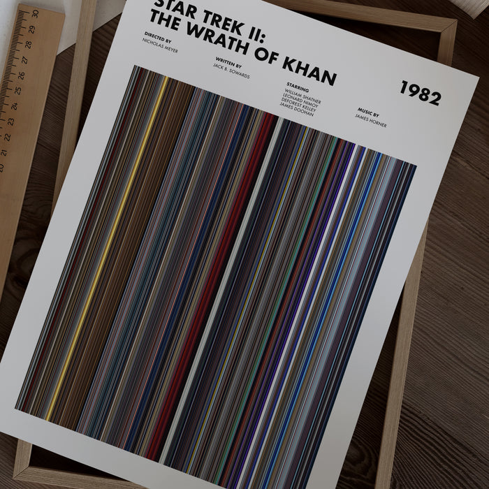 Star Trek 2 The Wrath Of Khan Movie Barcode Poster