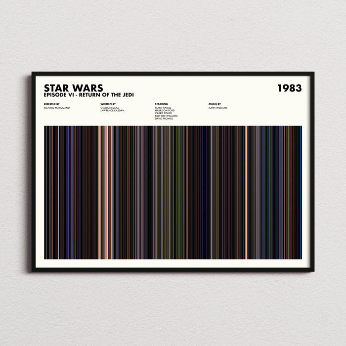 Star Wars VI: Return of the Jedi Movie Barcode Poster
